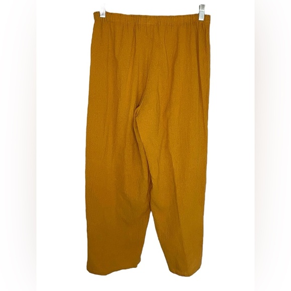 Oh My Gauze! Cloud Pant Size 1 Mustard Yellow Cropped Lightweight Lagenlook Boho - Picture 4 of 8